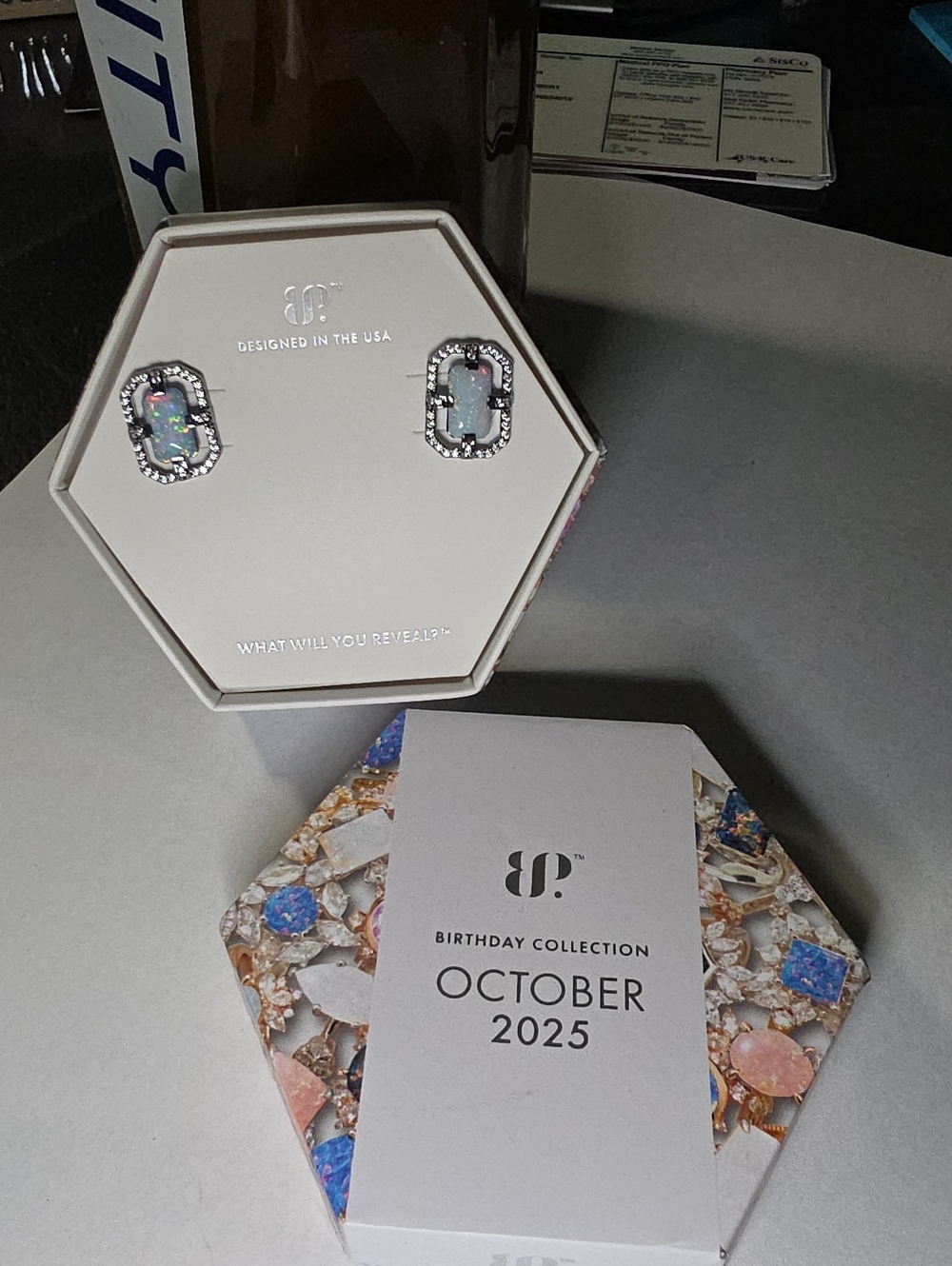 BP_ "Carved With Calm" Oct 25 Bday Earrings